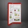 Smeg FAB28LRD6UK 60cm Retro 50s Style Free Standing Fridge with Ice Box in Red, Left Hand Hinge