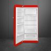 Smeg FAB28LRD6UK 60cm Retro 50s Style Free Standing Fridge with Ice Box in Red, Left Hand Hinge
