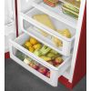 Smeg FAB28LRD6UK 60cm Retro 50s Style Free Standing Fridge with Ice Box in Red, Left Hand Hinge