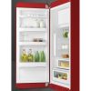 Smeg FAB28LRD6UK 60cm Retro 50s Style Free Standing Fridge with Ice Box in Red, Left Hand Hinge