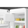 Smeg FAB28LWH6UK 60cm Retro 50s Style Free Standing Fridge with Ice Box in White, Left Hand Hinge