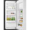 Smeg FAB28LWH6UK 60cm Retro 50s Style Free Standing Fridge with Ice Box in White, Left Hand Hinge
