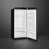 Smeg FAB28RBL6UK 60cm Retro 50s Style Free Standing Fridge with Ice Box in Black, Right Hand Hinge