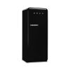 Smeg FAB28RBL6UK 60cm Retro 50s Style Free Standing Fridge with Ice Box in Black, Right Hand Hinge