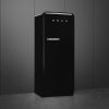 Smeg FAB28RBL6UK 60cm Retro 50s Style Free Standing Fridge with Ice Box in Black, Right Hand Hinge