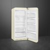 Smeg FAB28RCR6UK 60cm Retro 50s Style Free Standing Fridge with Ice Box in Cream, Right Hand Hinge