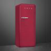 Smeg FAB28RDRB5 60cm Retro 50s Style Free Standing Fridge with Ice Box in Ruby Red, Right Hand Hinge