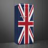 Smeg FAB28RDUJ5 60cm Retro 50s Style Free Standing Fridge with Ice Box in The Union Jack Colours, Right Hand Hinge