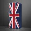 Smeg FAB28RDUJ5 60cm Retro 50s Style Free Standing Fridge with Ice Box in The Union Jack Colours, Right Hand Hinge