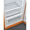 Smeg FAB28ROR6 60cm Retro 50s Style Free Standing Fridge with Ice Box in Orange, Right Hand Hinge