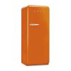 Smeg FAB28ROR6 60cm Retro 50s Style Free Standing Fridge with Ice Box in Orange, Right Hand Hinge