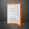 Smeg FAB28ROR6 60cm Retro 50s Style Free Standing Fridge with Ice Box in Orange, Right Hand Hinge