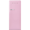 Smeg FAB28RPK6 60cm Retro 50s Style Free Standing Fridge with Ice Box in Pink, Right Hand Hinge