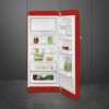 Smeg FAB28RRD6UK 60cm Retro 50s Style Free Standing Fridge with Ice Box in Red, Right Hand Hinge