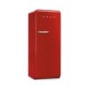 Smeg FAB28RRD6UK 60cm Retro 50s Style Free Standing Fridge with Ice Box in Red, Right Hand Hinge