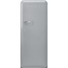 Smeg FAB28RSV6 60cm Retro 50s Style Free Standing Fridge with Ice Box in Silver, Right Hand Hinge
