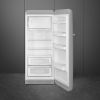 Smeg FAB28RSV6 60cm Retro 50s Style Free Standing Fridge with Ice Box in Silver, Right Hand Hinge