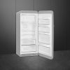 Smeg FAB28RSV6 60cm Retro 50s Style Free Standing Fridge with Ice Box in Silver, Right Hand Hinge
