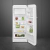 Smeg FAB28RWH6UK 60cm Retro 50s Style Free Standing Fridge with Ice Box in White, Right Hand Hinge