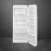 Smeg FAB28RWH6UK 60cm Retro 50s Style Free Standing Fridge with Ice Box in White, Right Hand Hinge
