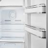 Smeg FAB28RYW6 60cm Retro 50s Style Free Standing Fridge with Ice Box in Yellow, Right Hand Hinge