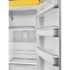 Smeg FAB28RYW6 60cm Retro 50s Style Free Standing Fridge with Ice Box in Yellow, Right Hand Hinge