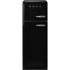 Smeg FAB30LBL6UK 60cm Retro 50s Style Left Hand Hinge Freezer over Fridge in Black