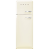 Smeg FAB30LCR6UK 60cm Retro 50s Style Left Hand Hinge Freezer over Fridge in Cream