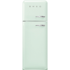 Smeg FAB30LPG6UK 60cm Retro 50s Style Left Hand Hinge Freezer over Fridge in  Pastel Green