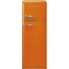 Smeg FAB30ROR6UK 60cm Retro 50s Style Right Hand Hinge Freezer over Fridge in  Orange
