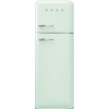 Smeg FAB30RPG6UK 60cm Retro 50s Style Right Hand Hinge Freezer over Fridge in  Pastel Green