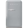 Smeg FAB5RSV6 40cm Silver Small 50s Style Right Hand Hinged Minibar