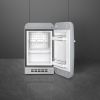 Smeg FAB5RSV6 40cm Silver Small 50s Style Right Hand Hinged Minibar