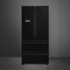 Smeg FQ55FNDE Universal American Style Fridge Freezer In Black