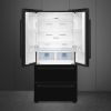 Smeg FQ55FNDE Universal American Style Fridge Freezer In Black