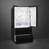 Smeg FQ55FNDE Universal American Style Fridge Freezer In Black