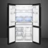 Smeg FQ60NDE Universal Free Standing American Style Fridge Freezer in Black