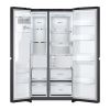 LG GSLE91EVAB 623L Side-By-Side American Style Fridge Freezer with Water & Ice Dispenser, Essence Black Steel