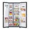 LG GSLE91EVAB 623L Side-By-Side American Style Fridge Freezer with Water & Ice Dispenser, Essence Black Steel
