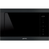 Smeg FMI325N Classic 25 Litre Built In Microwave with Grill in Matte Black