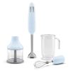 Smeg HBF03PBUK 50's Style 3-in-1 Hand Blender + Accessories in Pastel Blue