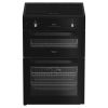 Hotpoint HDE6IDC2B1 60cm Electric Double Cooker with Induction Hob - Black A Rated