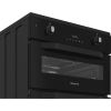 Hotpoint HDE6IDC2B1 60cm Electric Double Cooker with Induction Hob - Black A Rated