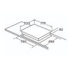 CDA HN7750FR 77cm Five Zone Induction Hob, Black