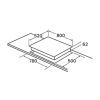 CDA HNE81FR 80cm 4 Zone Venting Induction Hob, Black