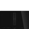 Smeg HOBD682D2 83cm Universal Induction Hob with Integrated Venting Extractor, Black A+ Rated