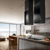Elica HAIKU-ISL-32-BLK 30cm Wide Island Hood -Black- A Rated