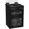 Hotpoint HDG6GDCB1 Gas Cooker with Double Oven, Black, A+ Rated