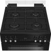 Hotpoint HDG6GDCB1 Gas Cooker with Double Oven, Black, A+ Rated
