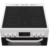Hotpoint HTE6VDCW 60cm Ceramic Electric Cooker with Separate Grill, White, A Rated